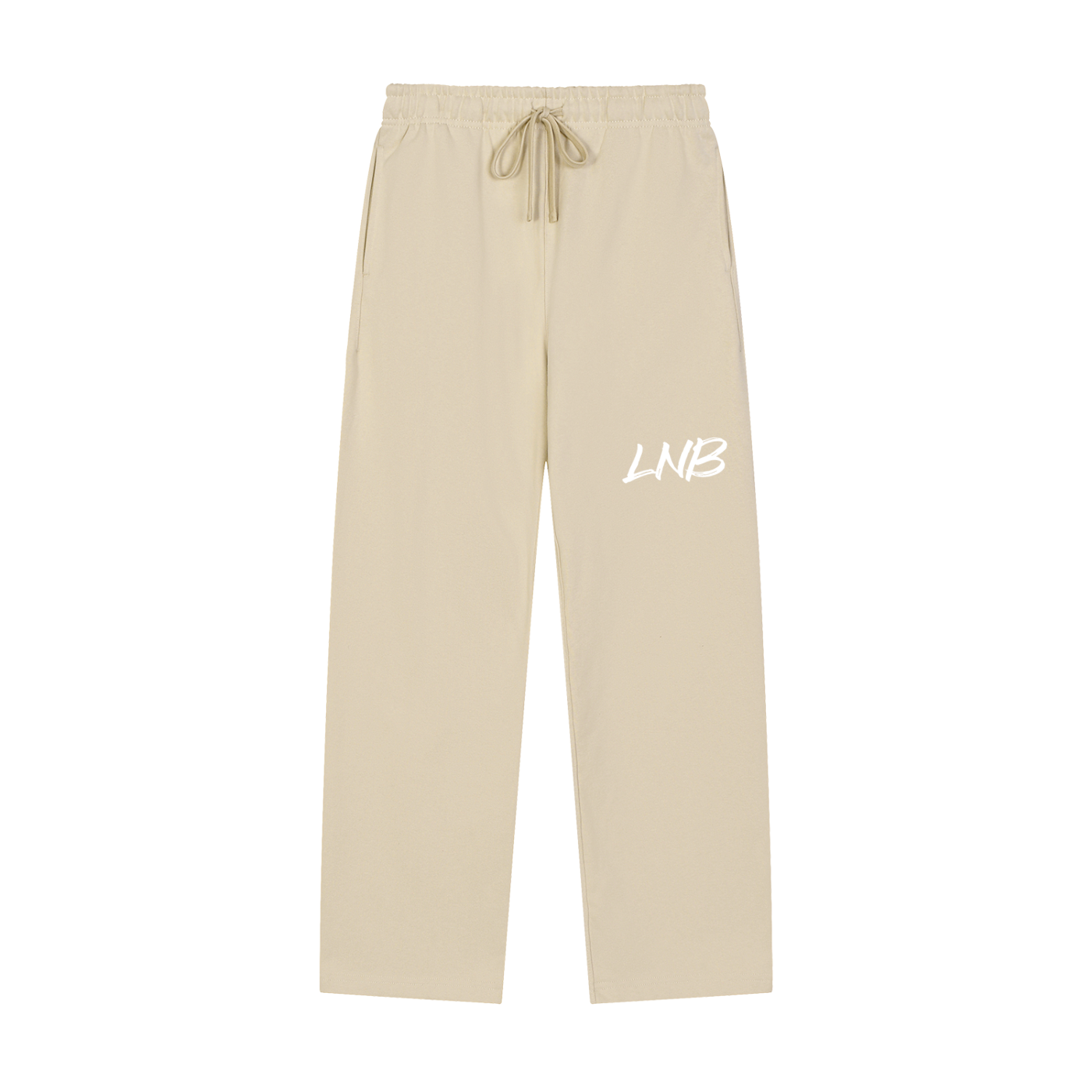 Solid Color Straight-Leg Sweatpants