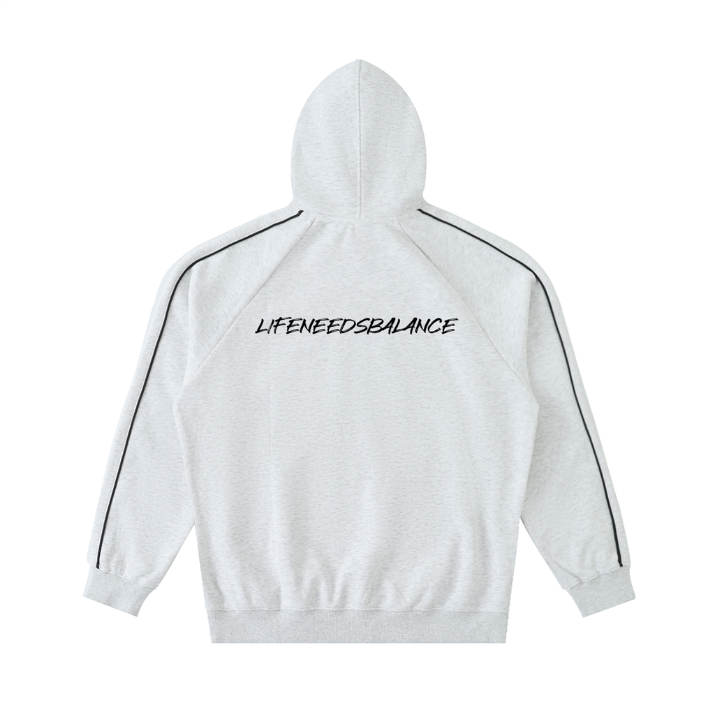 Contrast Piping Raglan Hoodie