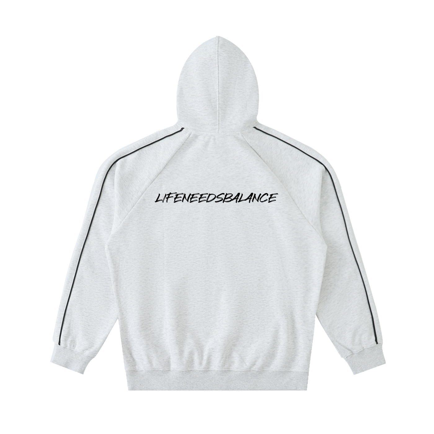 Contrast Piping Raglan Hoodie